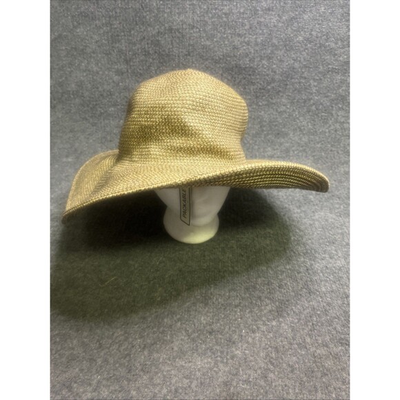 Eddie Bauer Women's Packable Straw Sun Hat Natural Size L / XL NWT - Picture 1 of 6